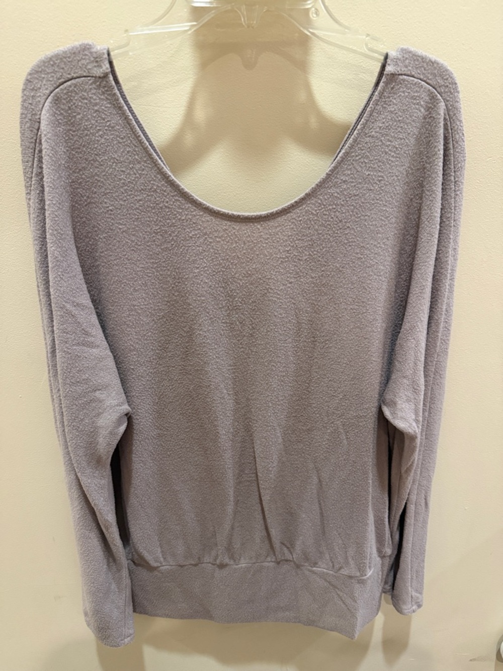 White House Black Market Creme-Grey Knit Top